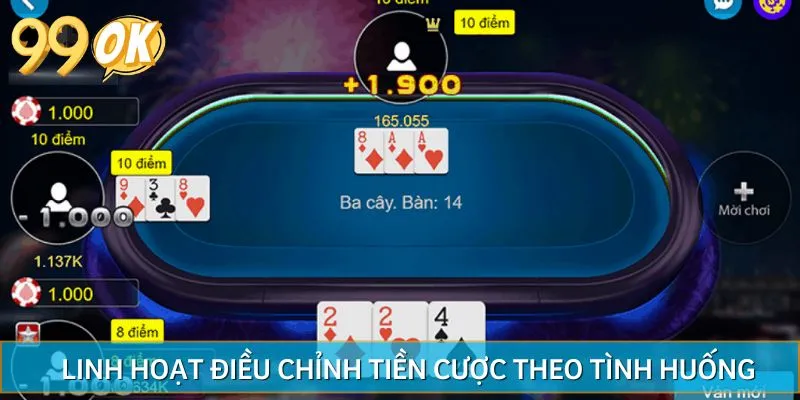 Điểu chỉnh tiền cược khi chơi Bài Cào Online phù hợp cho từng ván